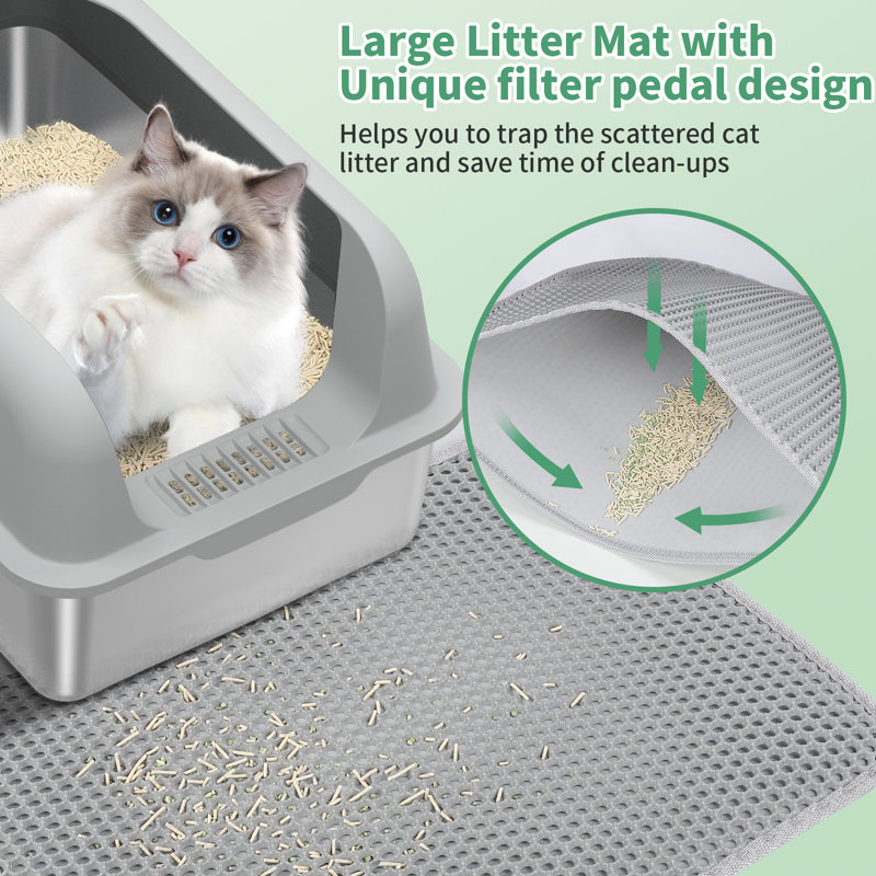 Cat litter mat large best sale